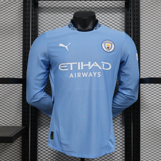 Maillot Domicile Manchester City Manche Longue 2024/25 – Version Player