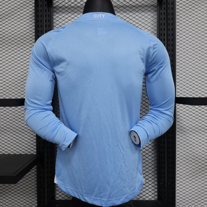 Maillot Domicile Manchester City Mache Longue 2023/24 – Version Player