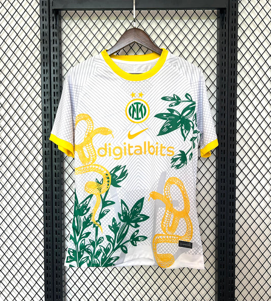Maillot Inter Milan Blanc/Jaune Spéciale Serpent 2024/25